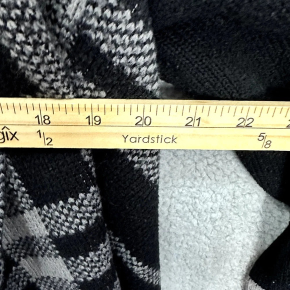 Venus Open Front Cardigan Women Small Black Plaid Waterfall‎ Oversized Academia - Picture 6 of 6